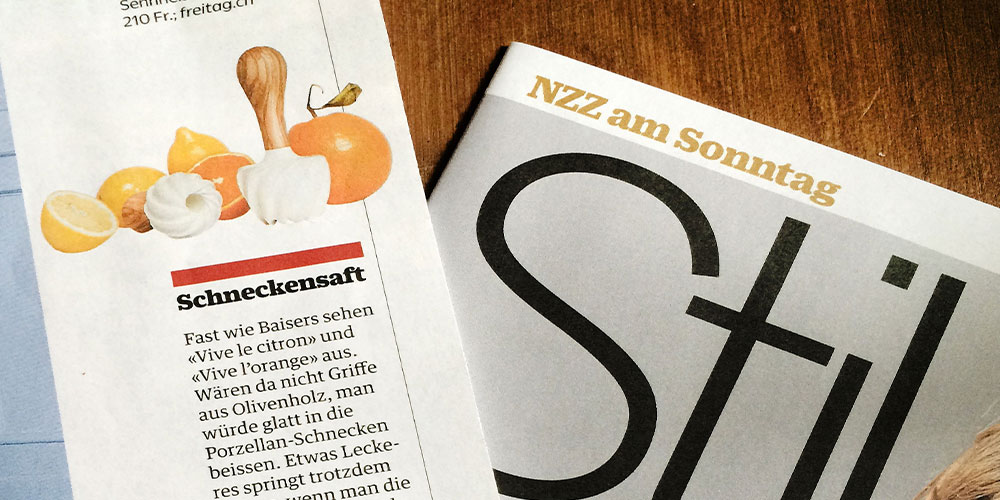 Schneckensaft, Stil, NZZ am Sonntag, fzo